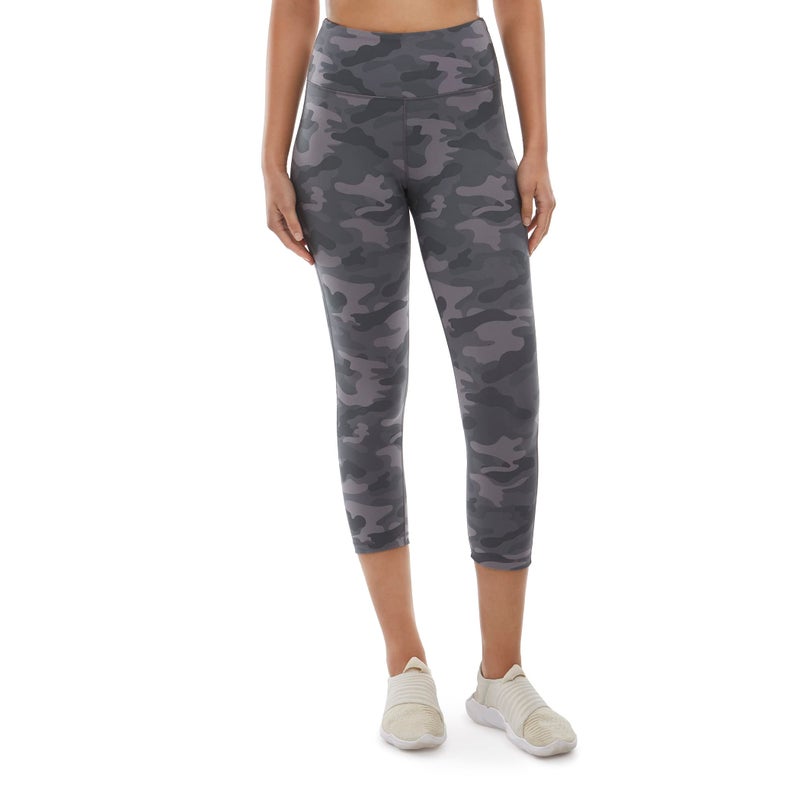 Danskin Women's Camo Print High Waist Capri Leggings